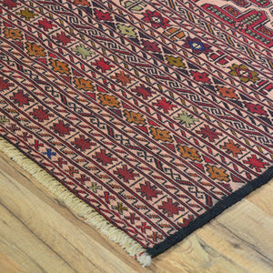 Fine Soumak Tribal Afghan Rug Handmade Wool Rug (Size 2.9 X 4.8) Cwral-7848