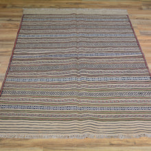 Load image into Gallery viewer, Hand-Woven Tribal lagharee Soumack Striped Design Wool Rug (Size 3.2 X 4.10) Cwral-7851