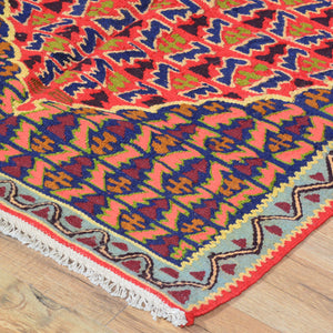 Hand-Woven Flatweave Authentic Senneh Kilim Tribal Handmade Wool Rug (Size 2.5 X 3.7) Cwral-7863