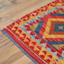 Load image into Gallery viewer, Hand-Woven Reversible Momana Tribal Kilim Handmade Wool Rug (Size 1.6 X 1.9) Cwral-7884