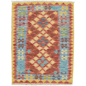 Hand-Woven Reversible Momana Tribal Kilim Handmade Wool Rug (Size 2.0 X 2.8) Cwral-7887