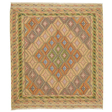 Load image into Gallery viewer, Afghan Tribal Multiple Weave Handmade Geometric Design Wool Rug (Size 3.9 X 4.4 ) Cwral-7905