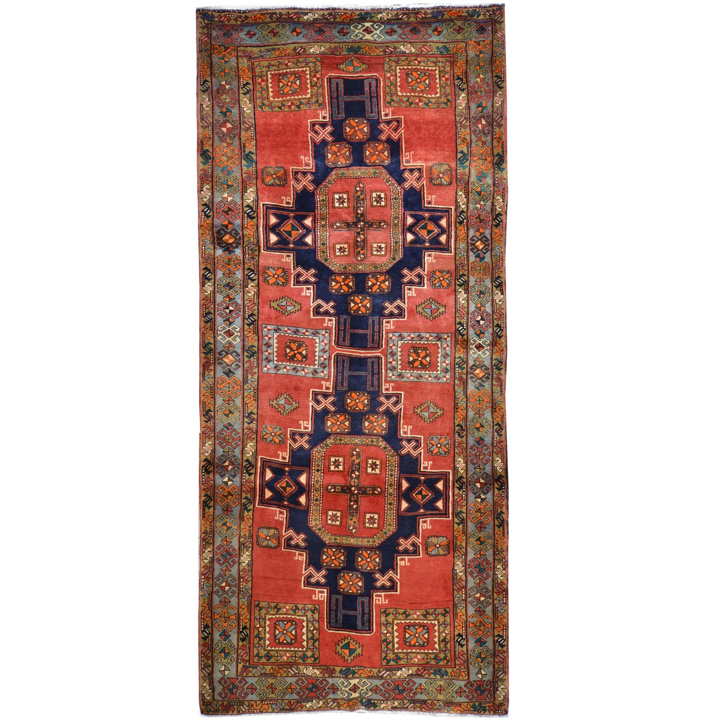 Hand-Knotted Persian Ardabil Handmade Authentic Wool Rug (Size 4.8 X 11.0) Cwral-7914