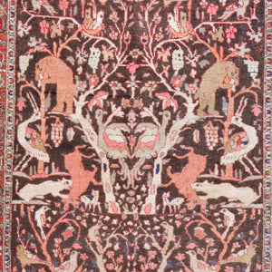 Hand-Knotted Persian Tribal Pictorial Design Wool Rug (Size 4.4 X 6.4) Cwral-7929