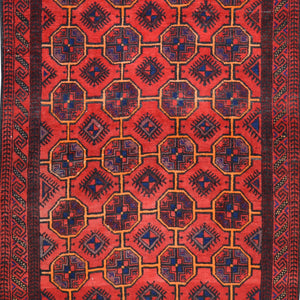 Hand-Knotted Turkmen Handmade Tribal Traditional Rug (Size 3.4 X 5.10) Cwral-7941