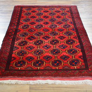 Hand-Knotted Turkmen Handmade Tribal Traditional Rug (Size 3.4 X 5.10) Cwral-7941