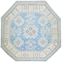 Load image into Gallery viewer, Hand-Knotted Octagon Vintage Look Kazak Design Wool Rug (Size 6.0 X 6.0) Cwral-7947