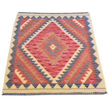 Load image into Gallery viewer, Hand-Woven Reversible Tribal Kilim Handmade Wool Rug (Size 2.2 X 3.0) Cwral-7956