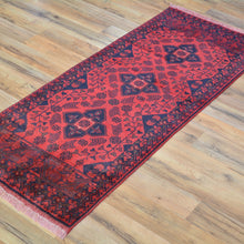 Load image into Gallery viewer, Hand-Knotted Tribal Design Handmade Red Color Wool Rug (Size 1.9 X 4.5) Cwral-7965