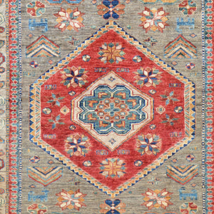 Hand-Knotted Fine Oriental Super Kazak Design Wool Rug (Size 4.0 X 6.0) Cwral-7992