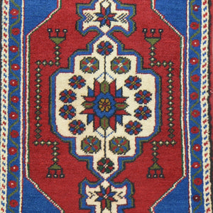 Hand-Knotted Oriental Tribal Turkish Wool Rug (Size 1.8 X 3.6) Cwral-8034