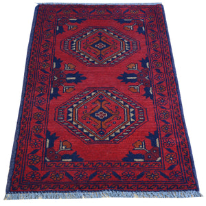 Hand-Knotted Afghan Khal Mohammadi Tribal Handmade 100% Wool (Size 1.9 X 3.3) Cwral-8043