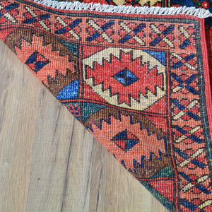 Hand-Knotted Ersari Elephant Feet Design Handmade Wool Rug (Size 4.0 X 5.8) Cwral-8127