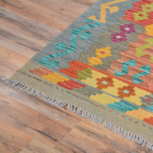 Load image into Gallery viewer, Hand-Woven Afghan Momana Reversible Kilim 100% Wool Rug (Size 6.6 X 9.7) Cwral-8145