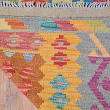 Load image into Gallery viewer, Hand-Woven Afghan Momana Reversible Kilim 100% Wool Rug (Size 6.6 X 9.7) Cwral-8145