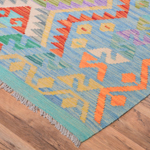 Hand-Woven Best Afghan Reversible Kilim colorful Wool Rug (Size 9.3 X 11.11) Cwral-8151