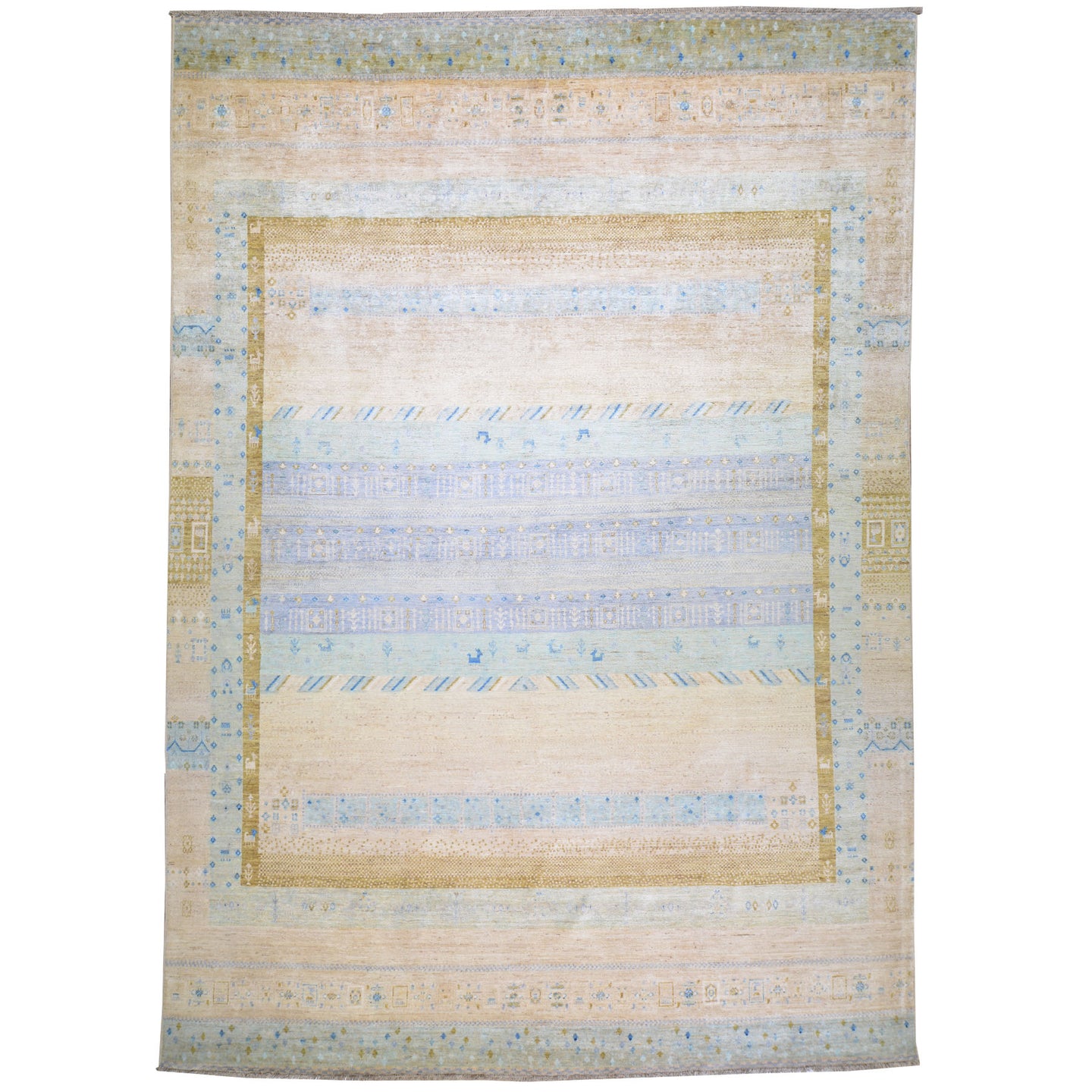 Hand-Knotted Gabbeh Kashkuli Design Handmade Wool Rug (Size 8.7 X 11.8) Cwral-8175