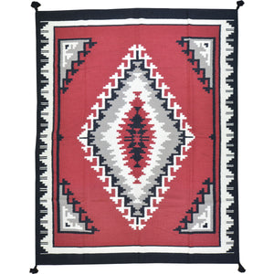 Hand-Woven Reversible Navajo Style Handmade Wool Rug (Size 7.10 X 9.9) Cwral-8208