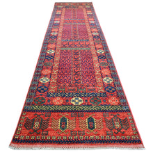 Load image into Gallery viewer, Hand-Knotted Afghan Ersari Design 100% Wool Handmade Rug (Size 3.0 X 13.3) Cwral-9075