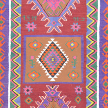 Load image into Gallery viewer, Hand-Woven Flatweave Geometric Design Kilim Rug (Size 5.0 X 12.7) Cwral-8262