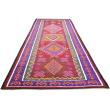 Load image into Gallery viewer, Hand-Woven Flatweave Geometric Design Kilim Rug (Size 5.0 X 12.7) Cwral-8262