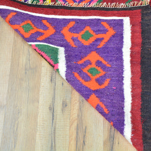 Hand-Woven Flatweave Geometric Design Kilim Rug (Size 5.0 X 12.7) Cwral-8262