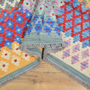 Afghan Tribal Handmade Geometric Design Wool Rug (Size 4.4 X 5.7 ) Cwral-8283