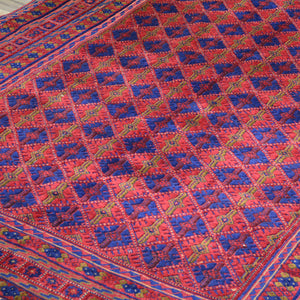 Fine Hand-Knotted And Hand-Woven Afghan Tribal Wool Rug (Size 4.8 X 6.0) Cwral-8313