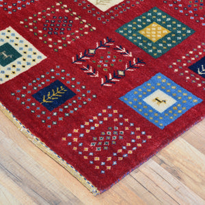 Hand-Knotted Modern Contemporary Gabbeh Design 100% Wool Rug (Size 2.6 X 13.10) Cwral-8328