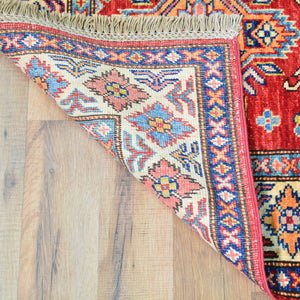 Hand Knotted Oriental Tribal Kazak Design Handmade Wool Rug (Size 2.7 X 10.4) Cwral-8343