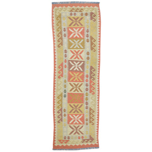 Hand-Woven Flatweave Handmade Kilim Wool Rug (Size 2.8 X 10.0) Cwral-8370