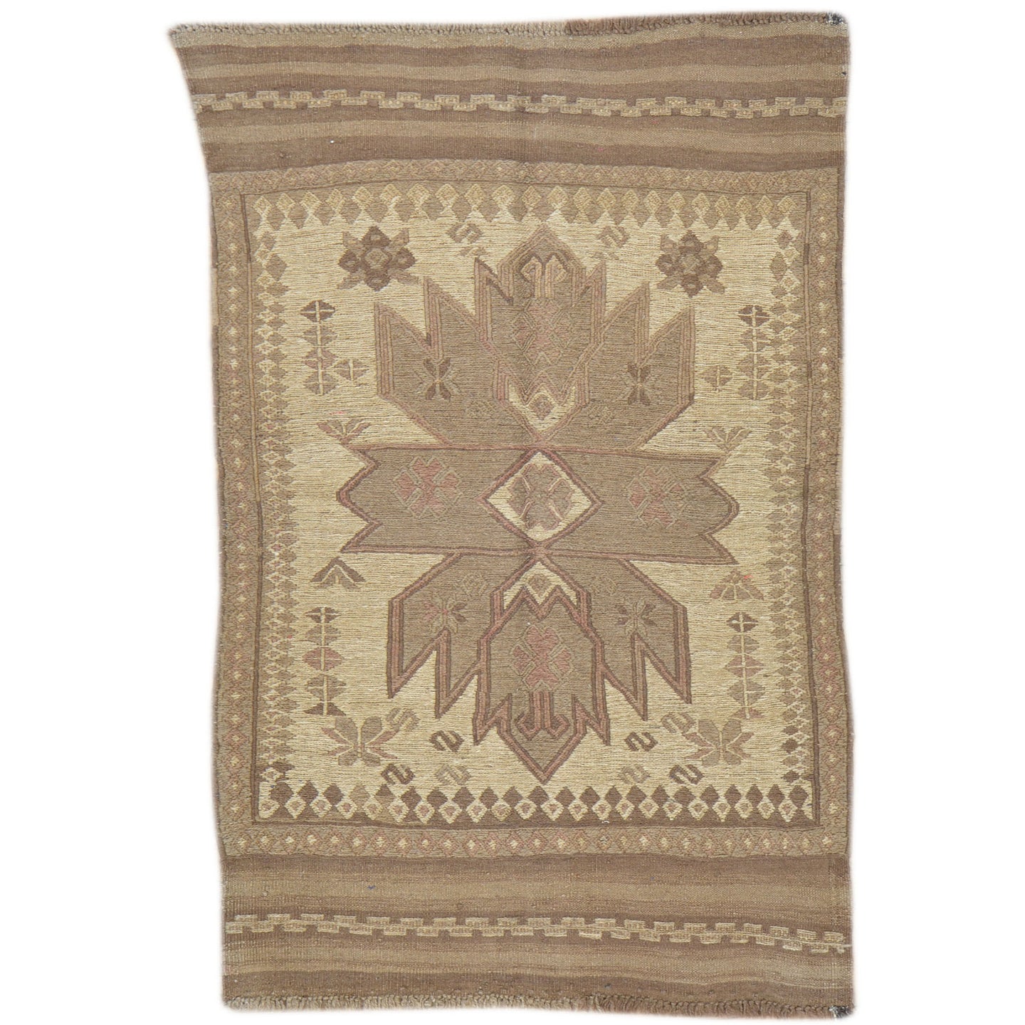 Flatweave Soumak Surmai Tribal Handmade Wool Rug (Size 2.5 X 4.3) Cwral-8376