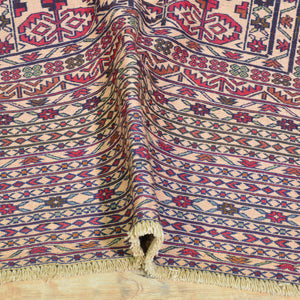 Soumack Weave Tribal Design Handmade Wool Rug (Size 2.11 X 4.9) Cwral-8382