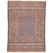 Load image into Gallery viewer, Flatweave Soumak Fine Tribal Malaeki Handmade Wool Rug (Size 3.1 X 4.4) Cwral-8388