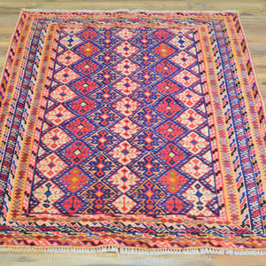 Hand-Knotted And Soumak Fine Oriental Tribal Afghan Rug (Size 2.6 X 3.10) Cwral-8391