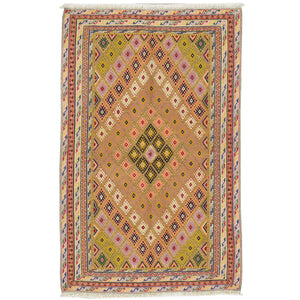 Hand-Knotted And Soumak Fine Oriental Tribal Afghan Rug (Size 2.10 X 4.3) Cwral-8409