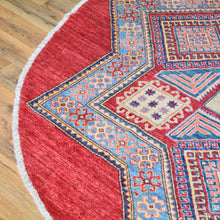 Load image into Gallery viewer, Hand-Knotted Round Caucasian Design Kazak Wool Rug (Size 6.0 X 6.0) Cwral-846