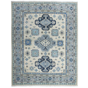 Hand-Knotted Caucasian Design Kazak Handmade Wool Rug (Size 8.0 X 9.3) Cwral-8487