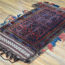 Load image into Gallery viewer, 2.2 x 3.11 Hand-Knotted Baluchi Handmade Vintage Saddle Bag Pure Wool Cwral-8505
