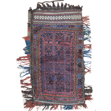 Load image into Gallery viewer, 2.2 x 3.11 Hand-Knotted Baluchi Handmade Vintage Saddle Bag Pure Wool Cwral-8505