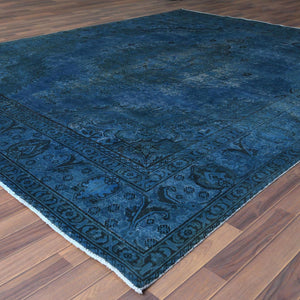 Hand-Knotted Over-dyed Handmade Modern Design Wool Rug (Size 9.8 X 12.1) Cwral-8553