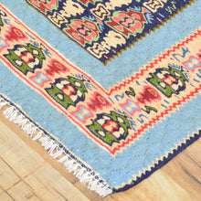 Load image into Gallery viewer, Hand-Woven Persian Sennah Kilim Geometric Design Wool Rug (Size 4.0 X 4.11) Cwral-8592