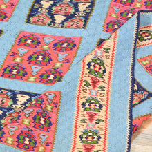 Load image into Gallery viewer, Hand-Woven Persian Sennah Kilim Geometric Design Wool Rug (Size 4.0 X 4.11) Cwral-8592