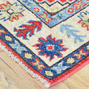 Hand-Knotted Caucasian Kazak Design 100% Wool Rug (Size 2.10 X 9.9) Cwral-8607