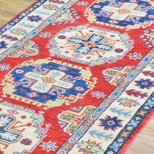 Hand-Knotted Caucasian Kazak Design 100% Wool Rug (Size 2.10 X 9.9) Cwral-8607