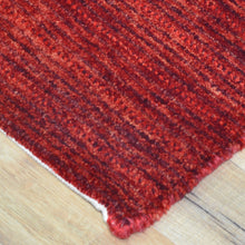 Load image into Gallery viewer, Hand-Knotted Red Modern Gabbeh Design Handmade Wool Rug (Size 3.4 X 12.7) Cwral-8610
