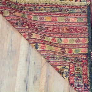 Fine Afghan Soumack Tribal Pictorial Handmade Wool Rug (Size 3.11 X 6.1) Cwral-8622