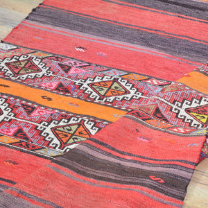 Hand-Woven Tribal Turkish Kilim 100% Wool Rug (Size 4.2 X 5.3) Cwral-8652
