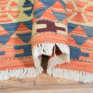 Hand-Woven Flatweave Handmade Kilim Wool Rug (Size 3.2 X 6.6) Cwral-8655