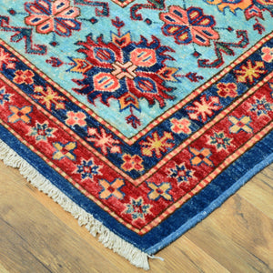 Hand-Knotted Caucasian Design Super Kazak Wool Rug (Size 8.10X 12.0) Cwral-8667